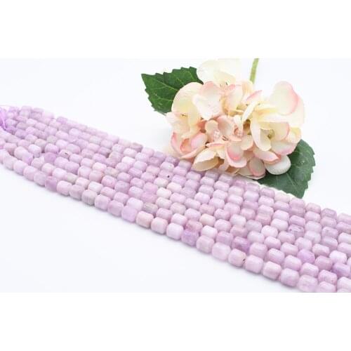 10X12mm Natural Smooth Kunzite Cylindrical shape stone beads For DIY Bracelet Necklace Jewelry Making Strand 15"