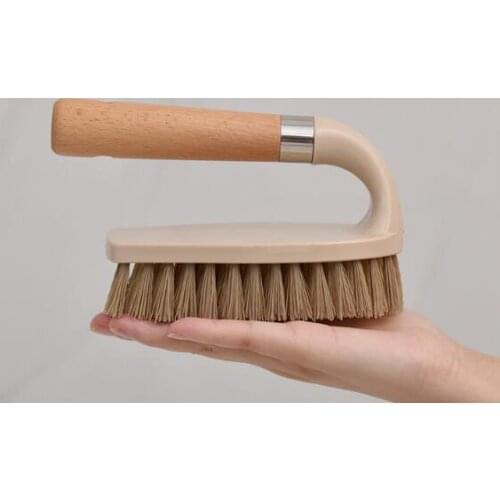 Wooden laundry brush shoes multifunctional cleaning brush toilet floor strong deconsolute brush
