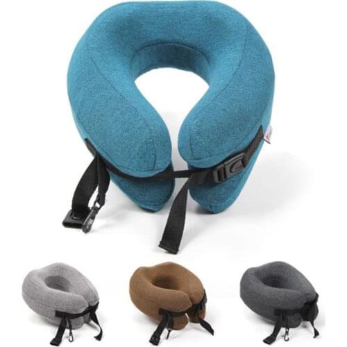 Travel Pillow–Memory Foam Neck Travel Pillows for Airplanes Trains Offices and Home,Neck and Head Support Pillow Sleeping Rest