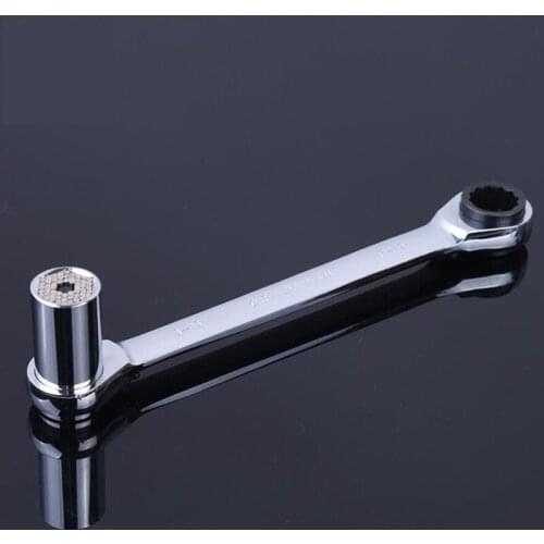 Bidirectional 17/19mm Ratchet Wrench Tools Kit for Car 8-19mm Universal Socket Multi-functional Car Repair Tools Key Wrench