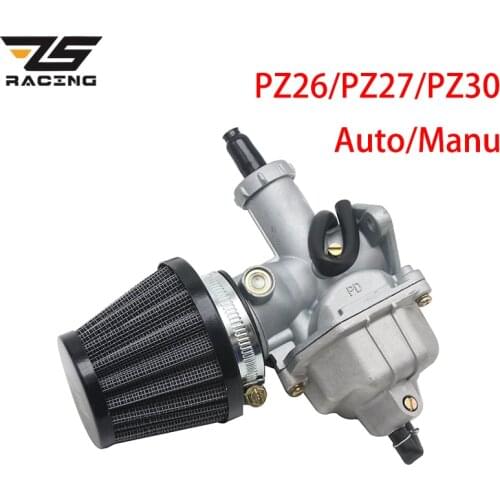 ZS Racing PZ26 PZ27 PZ30 Carb Auto Manu Carburetor + Air Filter For 50cc- 250CC Dirt Pit bike ATV Quad Go kart SUNL TAOTAO
