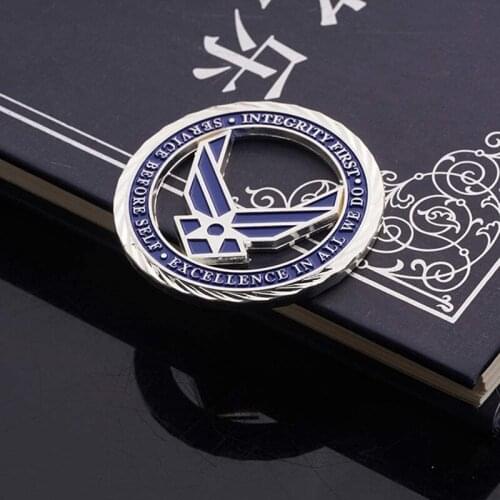 US Military Air Force Challenge Coin Core Values Coin Collectibles Silver Plated Coin Gift for Veterans Coin Collection Souvenir
