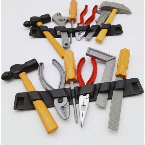 6Pcs/Set Simulation Repair Tools Kits Toys For Children Boys Pretend Play Plastic Hammer Tongs Engineering Cosplay Brinquedos