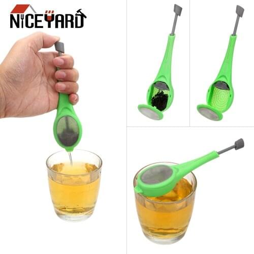 NICEYARD Tea Infuser Plastic Coffee & Tea Strainer Measure Swirl Steep Star Press Built-in plunger Reusable Tea bag
