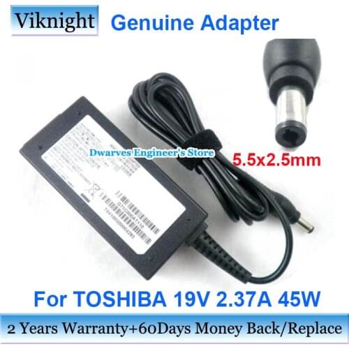 Genuine 19V 2.37A 45W AC Adapter Charger For TOSHIBA PA5044U-1ACA AD9049 PA3822U PA3467E-1ACA PA3822U-1ACA Power Supply