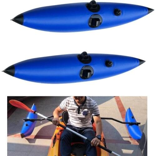 Perfeclan Set 2pcs PVC Inflatable Kayak Canoe Fishing Standing Outrigger Stabilizer Water Sports Rowing Boats Accessories