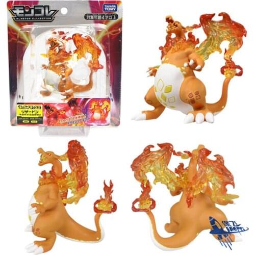 Pokemon Authentic Original Box Doll Series Charizard Pikachu Lunala Solgaleo Model Ornaments Collection Childrens Toys
