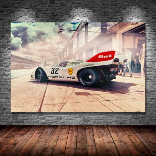Vehicle Sportscar Posters and Prints Porsches 917k Racing Car Canvas Paintings Modern Wall Art Picture for Living Room Decor