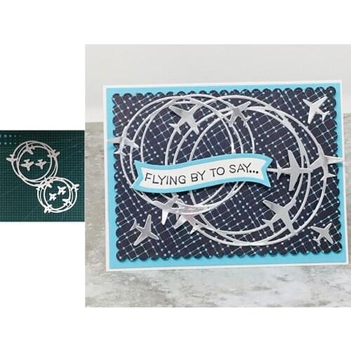 Circles With Airplains Metal Cutting Dies DIY Scrapbooking Embossing Paper Cards Album Making Crafts Supplies New 2019 Die Cut