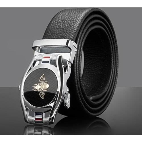 Kemeiqi Genuine Leather Belt Men Belt Automatic Buckle High Quality Cow Genuine Leather Belt Formal Luxury Designer Men Belt For