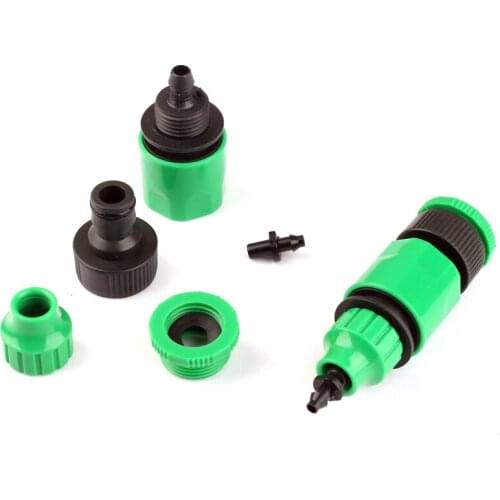 2set G 1/2'' Faucet Joint+8/11 Or 4/7mm Hose Quick Coupling Connectors Agriculture Garden Drip Irrigation Thread Tap Rapid Joint
