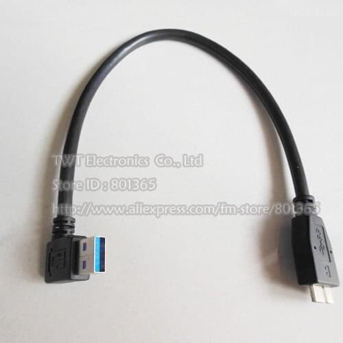 USB 3.0 A Male 90 Degrees Right Angle to Micro Male Extension Cable ,free shipping