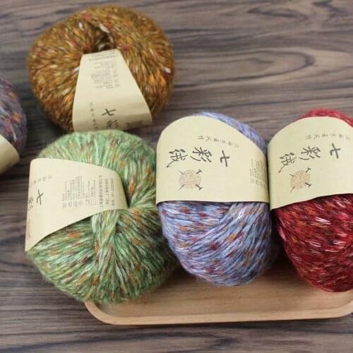 High Quality Warm Colorful Thick Yarn Alpaca Wool Hand Knitting Sweater Blanket Crochet Yarn Melange 100g/pc