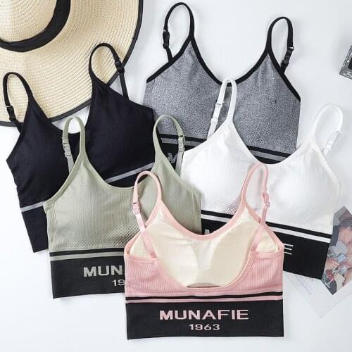 Women Active Vest Sexy Lingerie Sports Bralette Tops Seamless Underwear Backless Shockproof Tanks Wireless Camisole Intimates #F