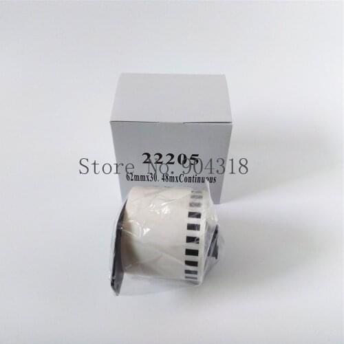 100 x Rolls Brother DK 22205 DK-22205 DK22205 DK2205 DK 2205 DK-2205 Compatible Labels 62mm x 30.48m 2-3/7" x 100