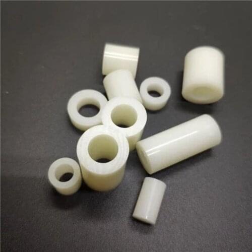 20pcs M6 Insulation column Plastic bolster straight through columns Nylon casing ABS washer Round hole pillar 3mm-10mm high