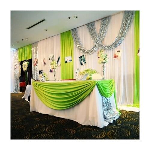 2016 Real Promotion Warp Tissus Wedding Ice Silk Pearl Shaman Decorative Fabrics Curtain Arena Thick Cloth Background