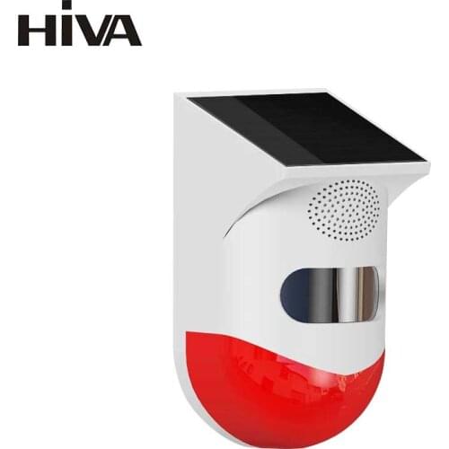 Tuya Wifi Solar Strobe Siren Waterproof Outdoor Infrared Detector 433mhz Wireless Siren for Home Security Smart Life APP Control