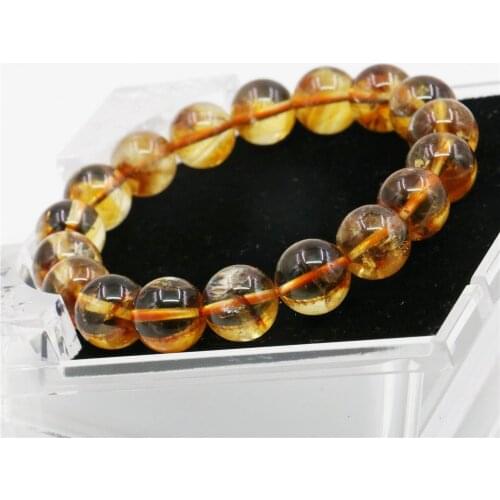 Natural Round Yellow Tower Crystal Jades Bracelet Jaspers Chalcedony Stone Women Girl Gifts DIY Hand Made Jewelry Making Design