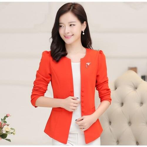 Brieuces Free Shipping Womens One Button Slim Fashion Office Business Blazer Suit Casual Jacket Female Coat Outwear