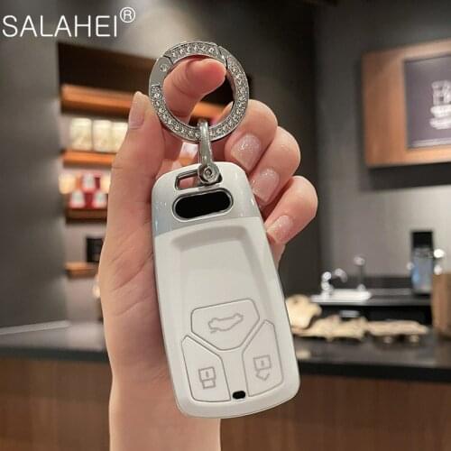 Car Key Cases Cover Fob For Audi A3 A4 B9 A6 C8 A7 S7 4K A8 D5 S8 Q7 Q8 SQ8 E-tron TT TTS RS 8S 2016 2017 2018 2019 2020 2021