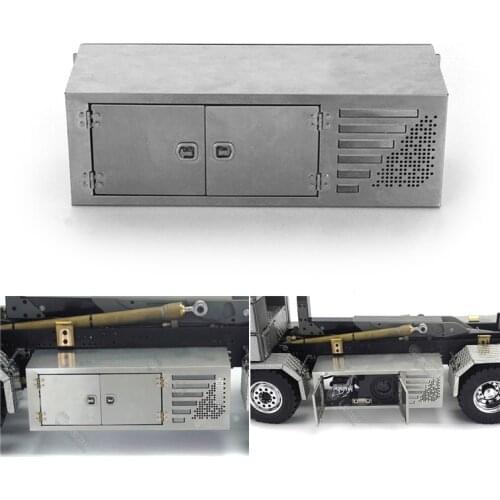 1/14 Rc Trucks Metal Toolbox Battery Sounds Case For Radio Control Toys Tamiya Lesu Tractor Trailer Benz Actros MAN Scania VOLVO