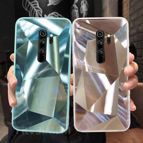Phone case diamante espelho glitter caso for redmi 9 9a9at9c nota 9s 9 pro max 8pro capa macia nota 8 note 9s nota 9pro