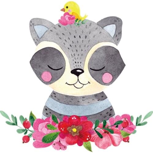 Flower Animal Patches For Clothes Stripe Thermal Transfer Garment A-Level Washable Diy Applique Clothes Boho Style