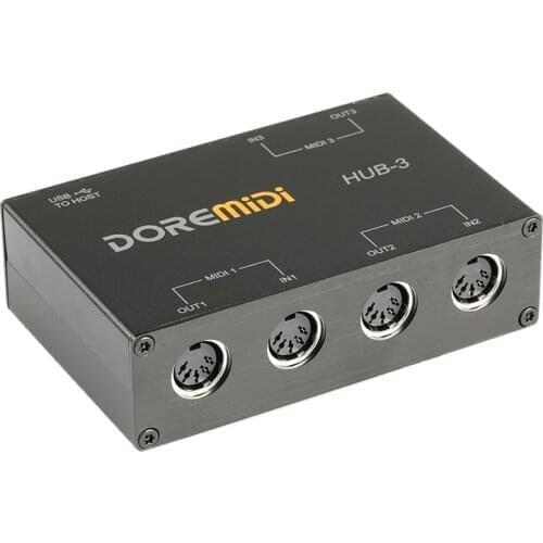 DOREMiDi HUB-3 USB Power Converter MIDI 33 Interface Box Controller Adapter AU Guitar Effect Pedal Guitar Parts & Accessories
