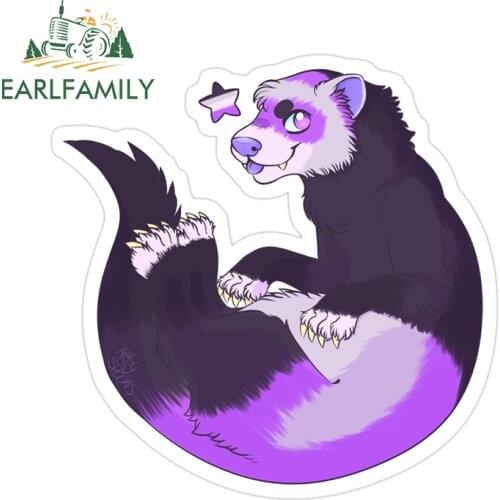 EARLFAMILY 13cm x 12.9cm for Ferret Car Stickers Personality Motorcycle Helmet Snowboard Waterproof Camper Decal for Vehicle