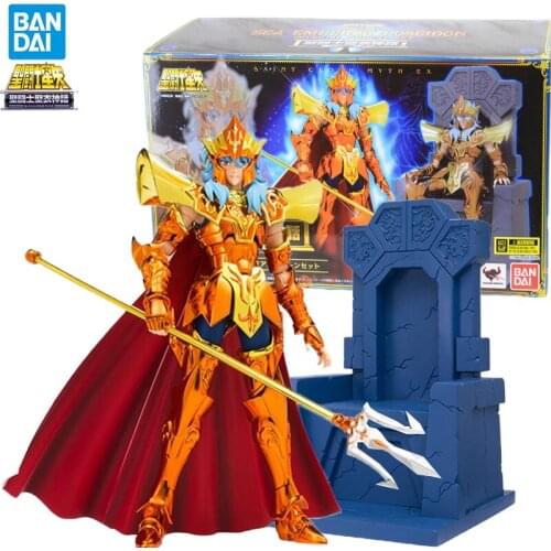 BANDAI Original Saint Seiya Saint Cloth Myth EX 18CM Anime Character Marina Poseidon PVC Actoin Figure Model Toy For Kids Gifts