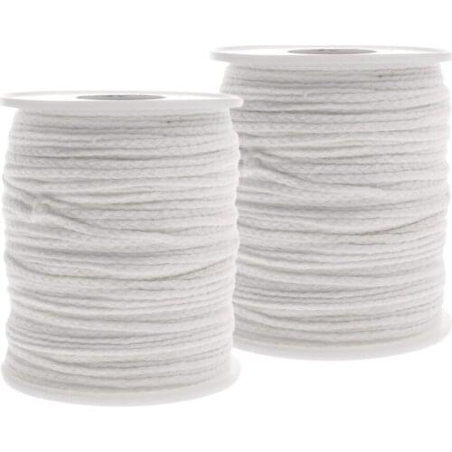 Candle wick, braided wick, flat wick, round wick, oil wick, coil - 61M x 2 Spool, lots for the production of candles