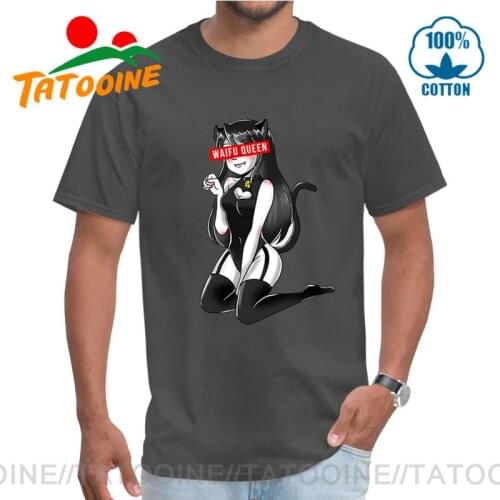 Neko Girl Waifu Queen T Shirt Senpai Himiko Kawaii Waifu Princess My Hero Academia T-shirt Ahegao Harajuku Shirt Hentai Lewd Tee