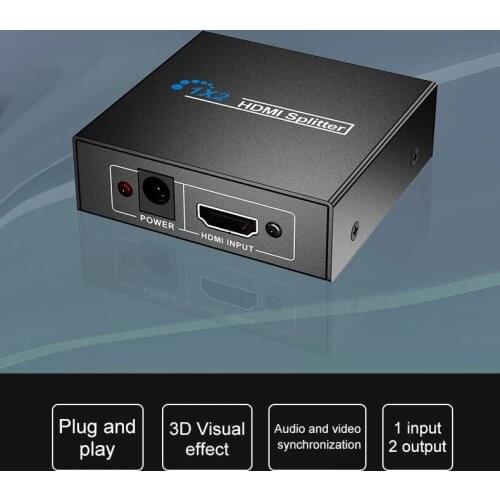 HW-HD102 HDMI-compatible Splitter 1x2 Switcher HDMI splitter Full HD 1080p video HDMI switcher for pc HDTV DVD HDPS3