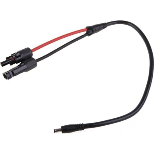 To DC5521 Solar Panel Connector Solar Inverter Connector Solar Power Supply to DC5.5x2.1mm Plug Adapter Cable 0.5m 14AWG