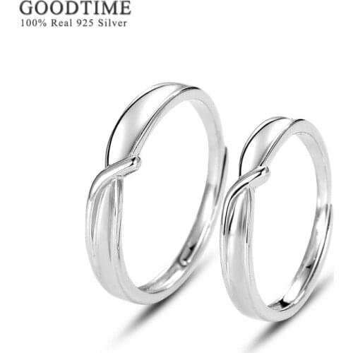 Trendy Couple Ring Pure 100% 925 Sterling Silver Interwoven Ring For Women Men Anniversary Jewelry Accessories Gift
