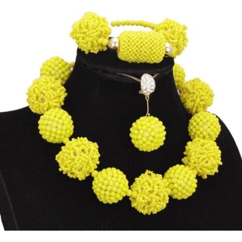 4UJewelry Bridal Jewelry Sets African Wedding Jewellery Set Crystal Beaded Balls Costume Choker Necklace Set Free Shipping 2019