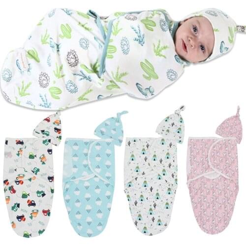 3Pcs Set 0-6 Months Newborns Baby Boys Girls Blanket Wrap Cotton Soft Baby Swaddle Sleeping Bag Baby Envelope Sleep sack Bedding