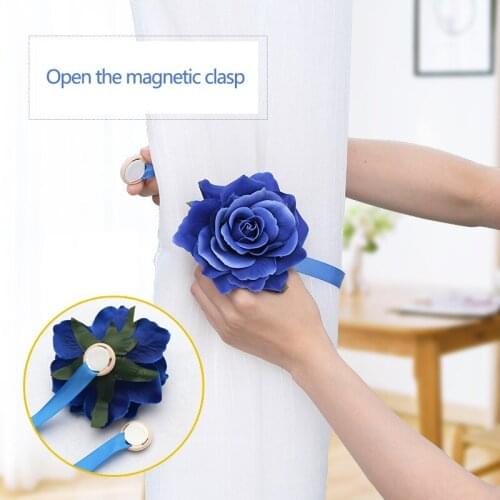 Magnetic Curtain Buckle Flower Curtain Rope Back Buckle Clip Bath Curtain With Home Decoration Accessories