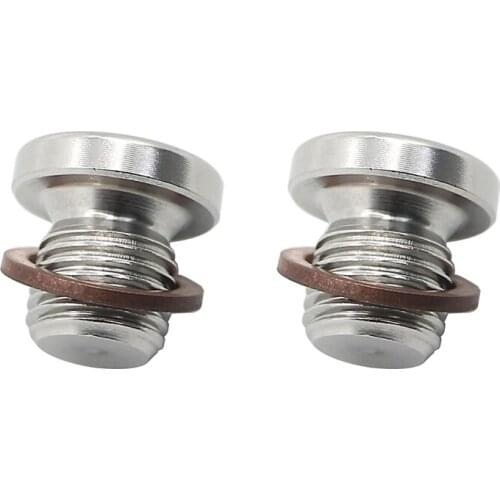 Set 2 M12 x 1.25mm Oxygen o2 Lambda Sensor blanking Exhaust Plug Cap Stainless Steel Screw bolt nut for motorcycles and cars