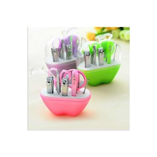 Hot Sale Manicure Set Grooming Kit Nail Clipper set for Men Lady Girl apple style wedding gift for guest