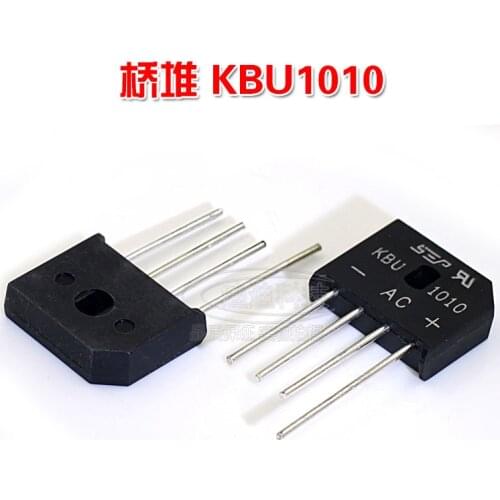 New KBU1010 rectifier bridge voltage 1000V current 10A inline four feet