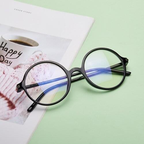 New Office Anti Blue Light Glasses Computer for Men Round Blue Ray Blocking Eyeglasses Women Fashion Eyewear Eyeglasses Frame