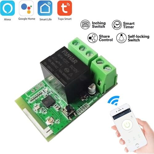 Single-channel relay module jog self-locking interlock remote control wifi smart switch