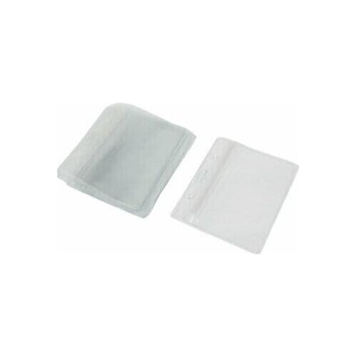 Office Clear Plastic Horizontal Business ID Badge Card Holder 10 Pieces