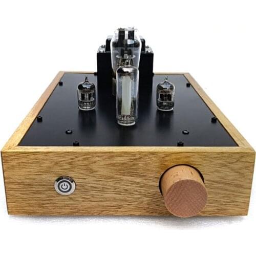 6N3 5670 SRPP front stage, 5Z4P rectifier, with 6E2 cat eye level indicator, Input sensitivity: 200mv, Frequency 10Hz-40KHz