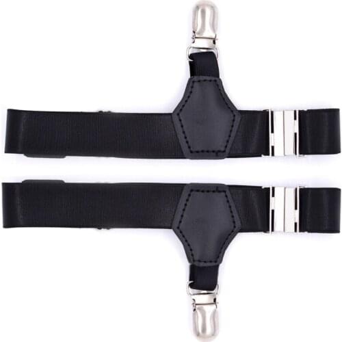 2Pcs Elastic Men Sock Suspenders Garter Hold Up Braces Duck Clip Grip Adjustable 649C