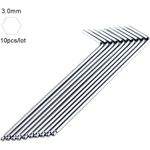 10pcs/ lot 3mm Durable Ball End Hex Wrench Allen Key Hand Tools Kits Accessories L-shaped Hex Key Wrench Tool