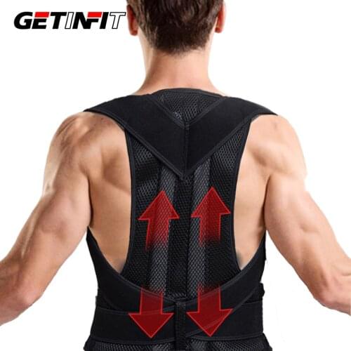 Getinfit Adjustable Posture Corrector Back Posture Brace Clavicle Support Back Shoulder Lumbar Brace Support Prevent Hunchback