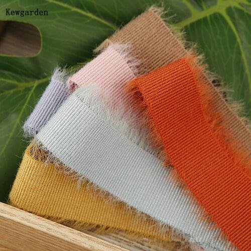 Kewgarden DIY Hair Bow Corsage Accessories 25mm 38mm 1" 1.5" Plush Grosgrain Ribbon Handmade Sewing Tape Packing Webbing 10 Yard